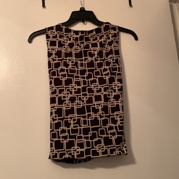 BCX tan and brown halter style top - Picture 2 of 7